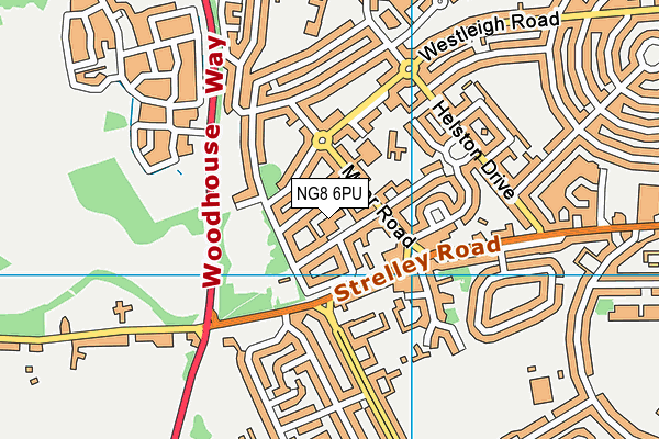 NG8 6PU map - OS VectorMap District (Ordnance Survey) NG8 6PU map - OS VectorMap District (Ordnance Survey)