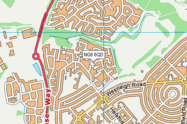 NG8 6QD map - OS VectorMap District (Ordnance Survey) NG8 6QD map - OS VectorMap District (Ordnance Survey)