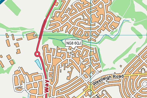 NG8 6QJ map - OS VectorMap District (Ordnance Survey) NG8 6QJ map - OS VectorMap District (Ordnance Survey)