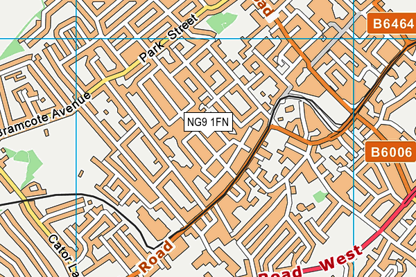 NG9 1FN map - OS VectorMap District (Ordnance Survey)