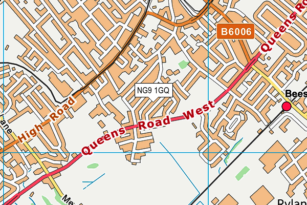 NG9 1GQ map - OS VectorMap District (Ordnance Survey) NG9 1GQ map - OS VectorMap District (Ordnance Survey)