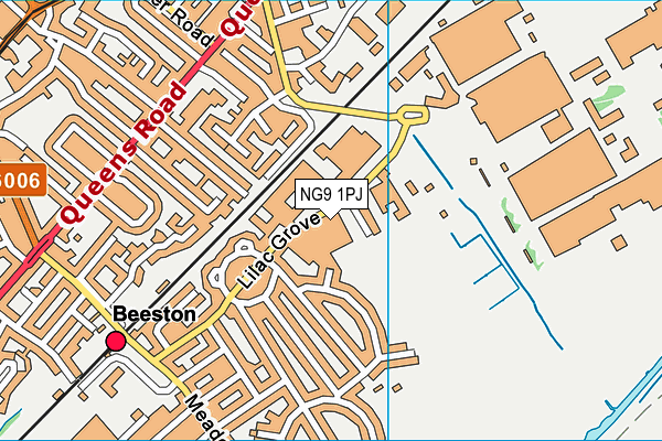NG9 1PJ map - OS VectorMap District (Ordnance Survey)