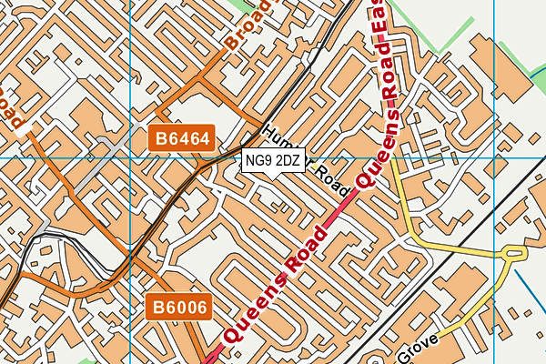 NG9 2DZ map - OS VectorMap District (Ordnance Survey) NG9 2DZ map - OS VectorMap District (Ordnance Survey)