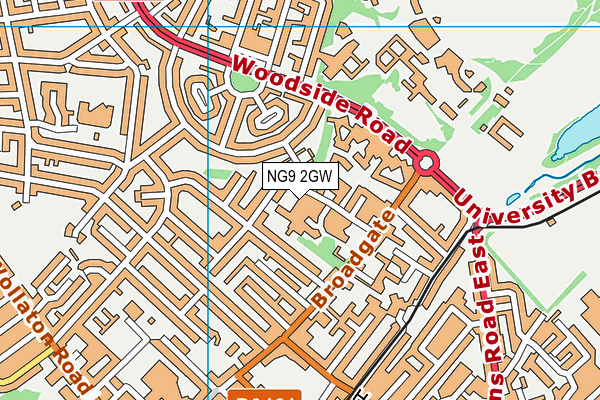 NG9 2GW map - OS VectorMap District (Ordnance Survey) NG9 2GW map - OS VectorMap District (Ordnance Survey)