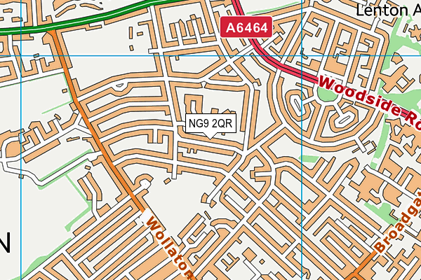 NG9 2QR map - OS VectorMap District (Ordnance Survey)