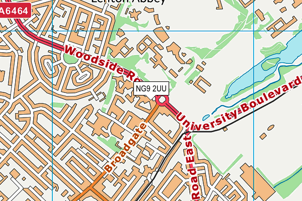 NG9 2UU map - OS VectorMap District (Ordnance Survey) NG9 2UU map - OS VectorMap District (Ordnance Survey)