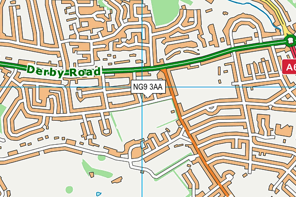 NG9 3AA map - OS VectorMap District (Ordnance Survey) NG9 3AA map - OS VectorMap District (Ordnance Survey)