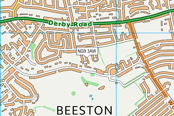 NG9 3AW map - OS VectorMap District (Ordnance Survey)