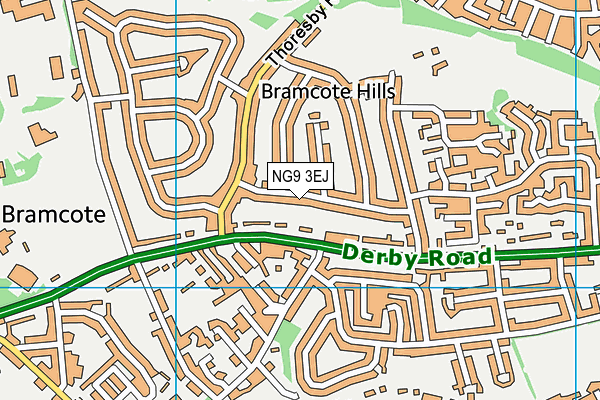 NG9 3EJ map - OS VectorMap District (Ordnance Survey) NG9 3EJ map - OS VectorMap District (Ordnance Survey)
