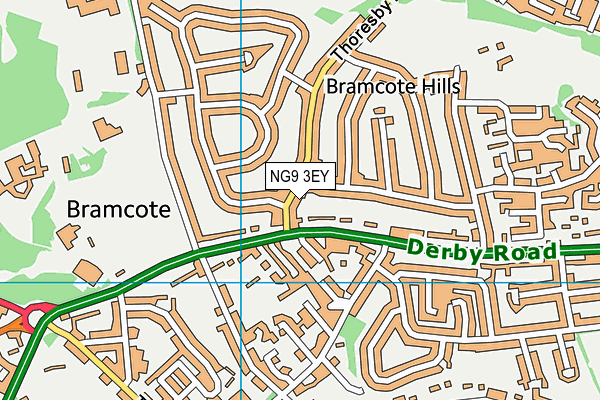 NG9 3EY map - OS VectorMap District (Ordnance Survey) NG9 3EY map - OS VectorMap District (Ordnance Survey)