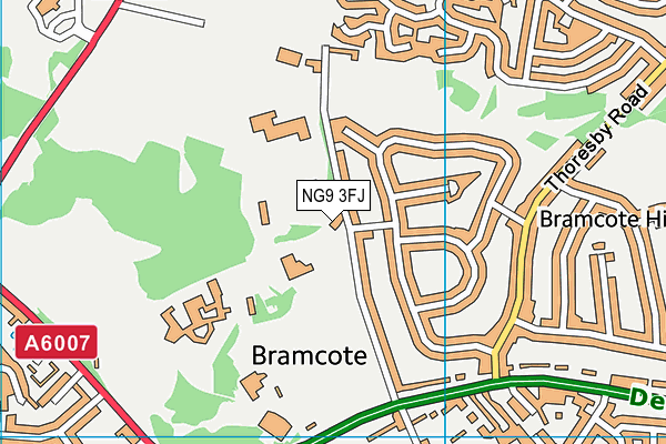 NG9 3FJ map - OS VectorMap District (Ordnance Survey) NG9 3FJ map - OS VectorMap District (Ordnance Survey)