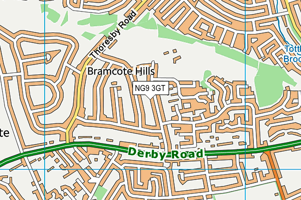 NG9 3GT map - OS VectorMap District (Ordnance Survey) NG9 3GT map - OS VectorMap District (Ordnance Survey)