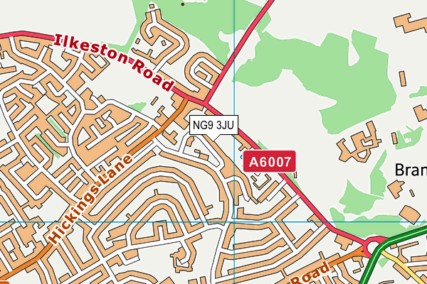 NG9 3JU map - OS VectorMap District (Ordnance Survey) NG9 3JU map - OS VectorMap District (Ordnance Survey)