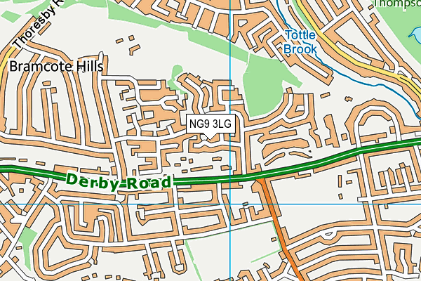 NG9 3LG map - OS VectorMap District (Ordnance Survey) NG9 3LG map - OS VectorMap District (Ordnance Survey)