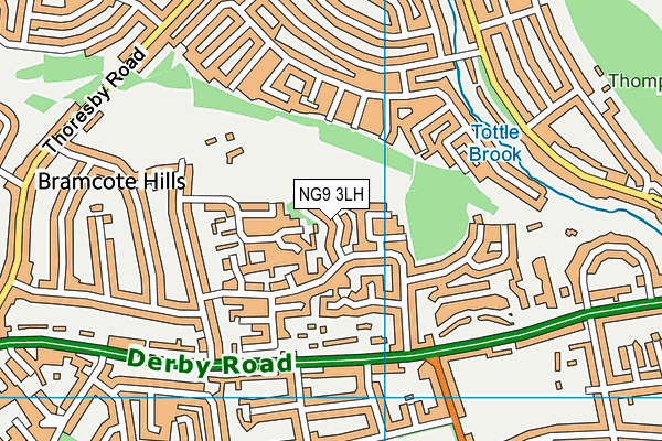 NG9 3LH map - OS VectorMap District (Ordnance Survey) NG9 3LH map - OS VectorMap District (Ordnance Survey)