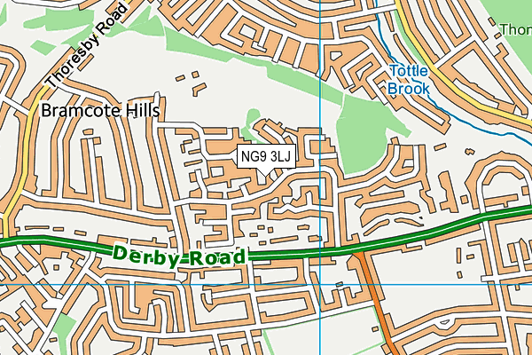 NG9 3LJ map - OS VectorMap District (Ordnance Survey) NG9 3LJ map - OS VectorMap District (Ordnance Survey)