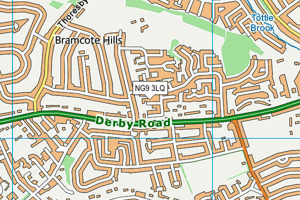 NG9 3LQ map - OS VectorMap District (Ordnance Survey) NG9 3LQ map - OS VectorMap District (Ordnance Survey)