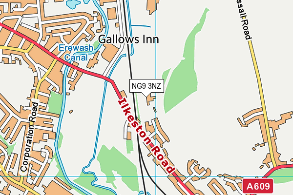 NG9 3NZ map - OS VectorMap District (Ordnance Survey) NG9 3NZ map - OS VectorMap District (Ordnance Survey)