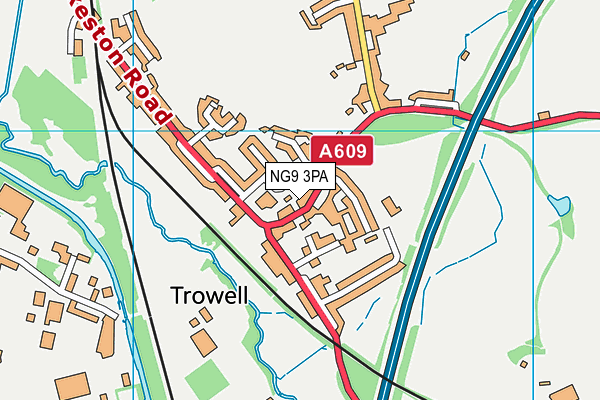 NG9 3PA map - OS VectorMap District (Ordnance Survey) NG9 3PA map - OS VectorMap District (Ordnance Survey)