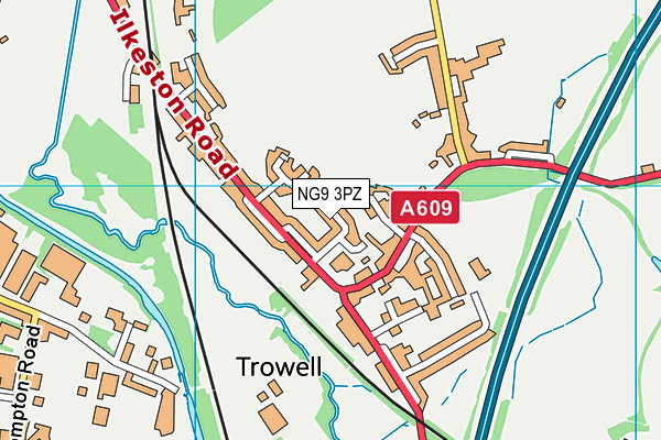 NG9 3PZ map - OS VectorMap District (Ordnance Survey) NG9 3PZ map - OS VectorMap District (Ordnance Survey)