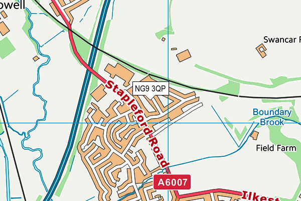 NG9 3QP map - OS VectorMap District (Ordnance Survey) NG9 3QP map - OS VectorMap District (Ordnance Survey)