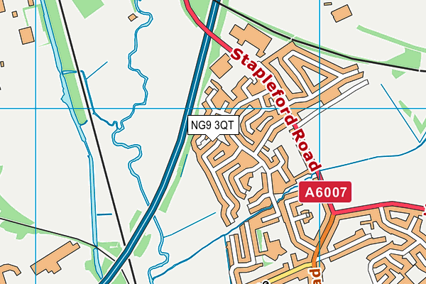 NG9 3QT map - OS VectorMap District (Ordnance Survey) NG9 3QT map - OS VectorMap District (Ordnance Survey)