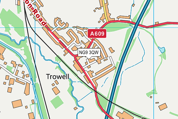 NG9 3QW map - OS VectorMap District (Ordnance Survey) NG9 3QW map - OS VectorMap District (Ordnance Survey)