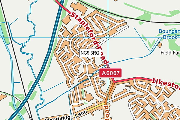 NG9 3RQ map - OS VectorMap District (Ordnance Survey) NG9 3RQ map - OS VectorMap District (Ordnance Survey)