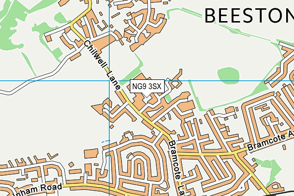 NG9 3SX map - OS VectorMap District (Ordnance Survey) NG9 3SX map - OS VectorMap District (Ordnance Survey)