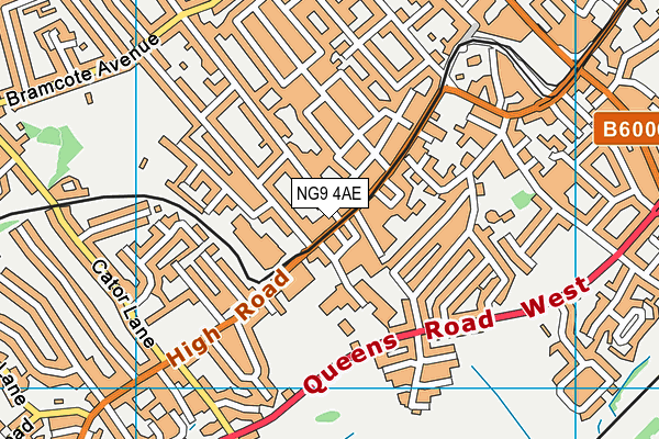 NG9 4AE map - OS VectorMap District (Ordnance Survey) NG9 4AE map - OS VectorMap District (Ordnance Survey)