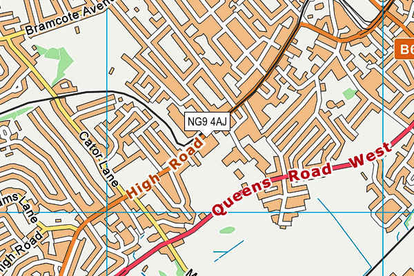 NG9 4AJ map - OS VectorMap District (Ordnance Survey) NG9 4AJ map - OS VectorMap District (Ordnance Survey)
