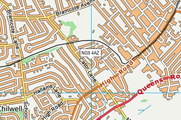 NG9 4AZ map - OS VectorMap District (Ordnance Survey) NG9 4AZ map - OS VectorMap District (Ordnance Survey)