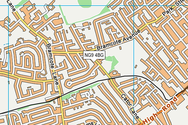NG9 4BG map - OS VectorMap District (Ordnance Survey) NG9 4BG map - OS VectorMap District (Ordnance Survey)