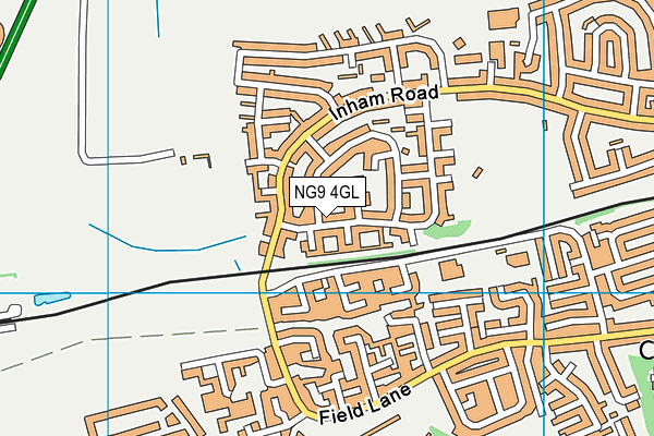 NG9 4GL map - OS VectorMap District (Ordnance Survey) NG9 4GL map - OS VectorMap District (Ordnance Survey)