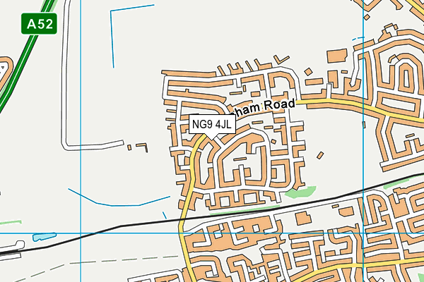 NG9 4JL map - OS VectorMap District (Ordnance Survey) NG9 4JL map - OS VectorMap District (Ordnance Survey)