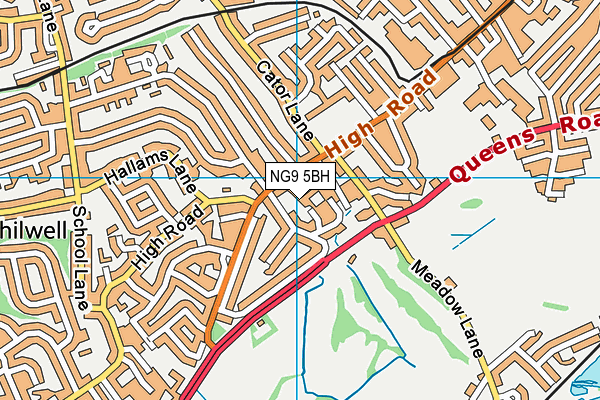 NG9 5BH map - OS VectorMap District (Ordnance Survey) NG9 5BH map - OS VectorMap District (Ordnance Survey)