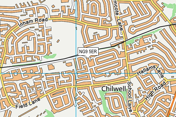 NG9 5ER map - OS VectorMap District (Ordnance Survey) NG9 5ER map - OS VectorMap District (Ordnance Survey)