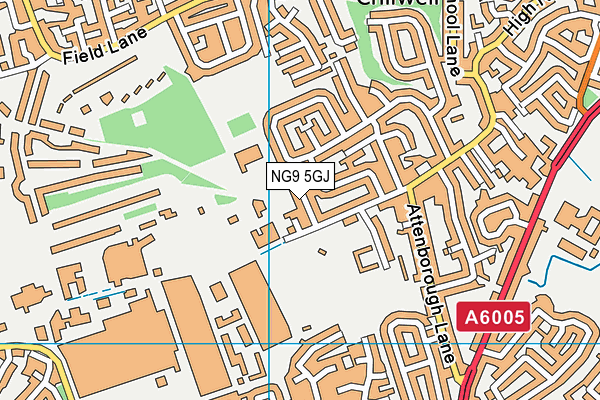 NG9 5GJ map - OS VectorMap District (Ordnance Survey) NG9 5GJ map - OS VectorMap District (Ordnance Survey)