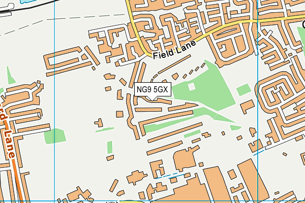 NG9 5GX map - OS VectorMap District (Ordnance Survey) NG9 5GX map - OS VectorMap District (Ordnance Survey)