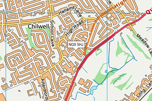 NG9 5HJ map - OS VectorMap District (Ordnance Survey) NG9 5HJ map - OS VectorMap District (Ordnance Survey)