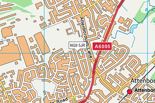 NG9 5JR map - OS VectorMap District (Ordnance Survey) NG9 5JR map - OS VectorMap District (Ordnance Survey)