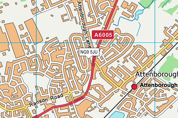 NG9 5JU map - OS VectorMap District (Ordnance Survey) NG9 5JU map - OS VectorMap District (Ordnance Survey)
