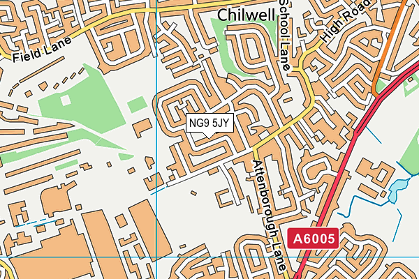 NG9 5JY map - OS VectorMap District (Ordnance Survey)