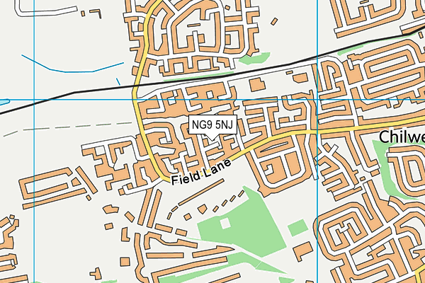 NG9 5NJ map - OS VectorMap District (Ordnance Survey)