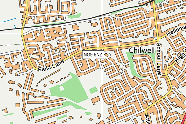 NG9 5NZ map - OS VectorMap District (Ordnance Survey) NG9 5NZ map - OS VectorMap District (Ordnance Survey)