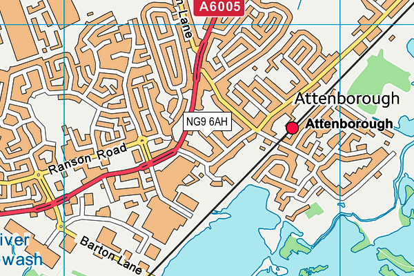 NG9 6AH map - OS VectorMap District (Ordnance Survey) NG9 6AH map - OS VectorMap District (Ordnance Survey)