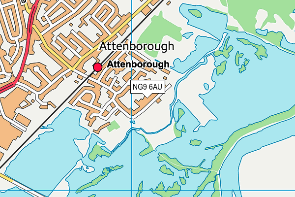 NG9 6AU map - OS VectorMap District (Ordnance Survey)