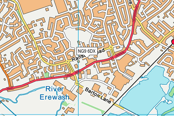 NG9 6DX map - OS VectorMap District (Ordnance Survey) NG9 6DX map - OS VectorMap District (Ordnance Survey)
