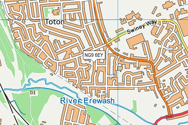NG9 6EY map - OS VectorMap District (Ordnance Survey) NG9 6EY map - OS VectorMap District (Ordnance Survey)