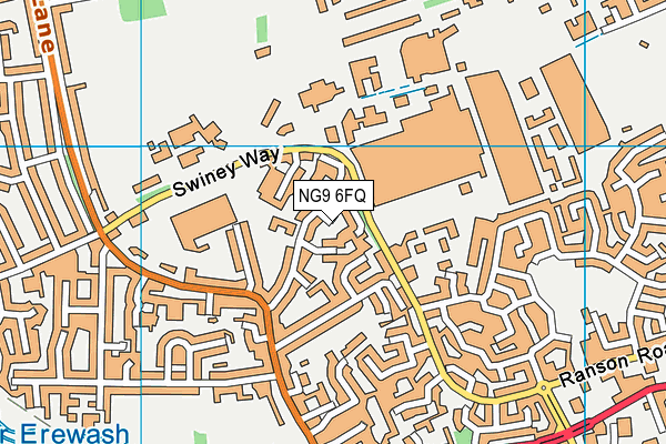 NG9 6FQ map - OS VectorMap District (Ordnance Survey) NG9 6FQ map - OS VectorMap District (Ordnance Survey)